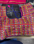 Pink Multicolor Mirror-Detail Sleeveless Blouse - View Angle 2 - Bridal Outfit Inspiration | Zubis Collection