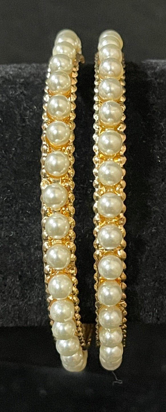 Classic Pearl Bangles Pair - Bangles - Outfit Inspiration & Bridal Styling | Zubis Collection Frisco Showroom
