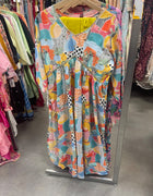 Abstract Print Ethnic Dress - View Angle 1 - Bridal Outfit Inspiration | Zubis Collection