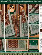 AI-generated character sheet with front, back, side, border, pallu and unstitched blouse illustrations