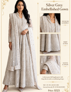 Silver Grey Embellished Gown character sheet