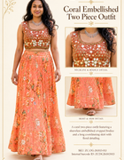 Coral Embellished Two Piece Outfit character sheet