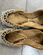 Brown Embellished Juttis - View Angle 1 - Bridal Outfit Inspiration | Zubis Collection
