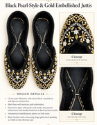 Black Pearl-Style & Gold Embellished Juttis character sheet
