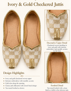Ivory & Gold Checkered Juttis character sheet