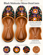 Black Multicolor Mirror-Detail Juttis character sheet